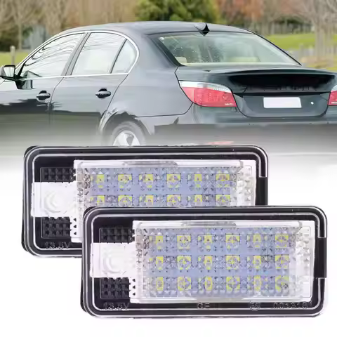 2PCS License Plate Light For Audi A3 S3 A4 S4 B6 A6 S6 A8 S8 LED Number Direct Replacement Rear Lice