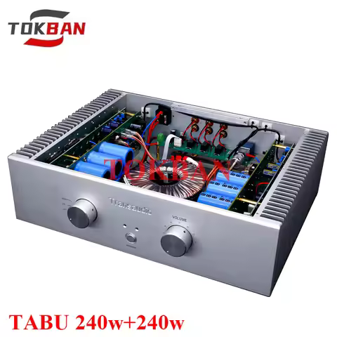 Tokban TABU Power Amplifier 120w*2 High Power Class AB Amp Sanken C2922/A1216 42.6x Gain HIFI Amplif