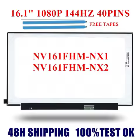 16.1INCH Slim LED Matrix 144HZ 1080P NV161FHM-NX2 FIT NV161FHM NX2 NV161FHM-NX1 40PINS FHD LAPTOP SC