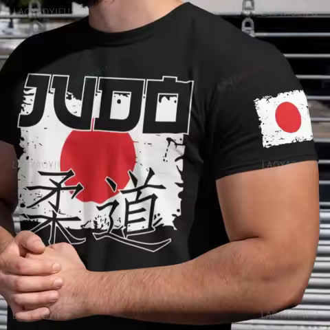 Judo T-SHIRT Japan MMA Mixed Martial Arts Gym Woman Man Summer Cotton Printed T-shirt Casual Streetw