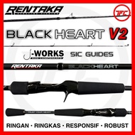 RENTAKA BLACK HEART V2 🖤 Baitcast & Spinning Rod BC Baitcasting BlackHeart Joran Pancing