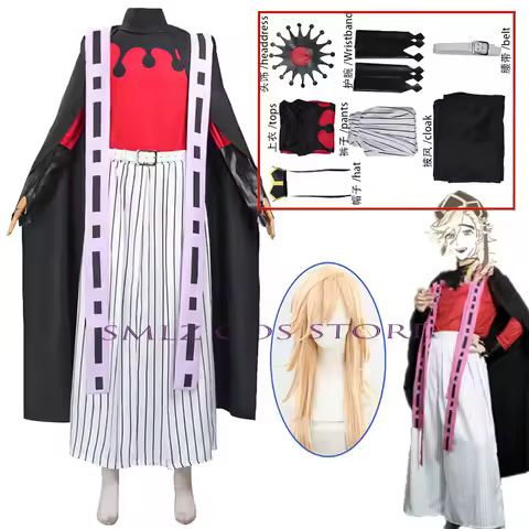 Anime Cosplay Doma Douma Cosplay Costume Men Women Kimono Uniform Wig Outfit Suit Halloween Party Ro