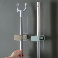 GANTUNGAN Mop Clip Broom Toilet Brush Holder Wall Mounted Ceramic Wall Bathroom Mop Clip Broom Toile