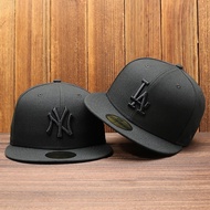 M. L.Bflat N wing cap and fully enclosed male Hip Hop big head L pure black women's baseball cap 5 9