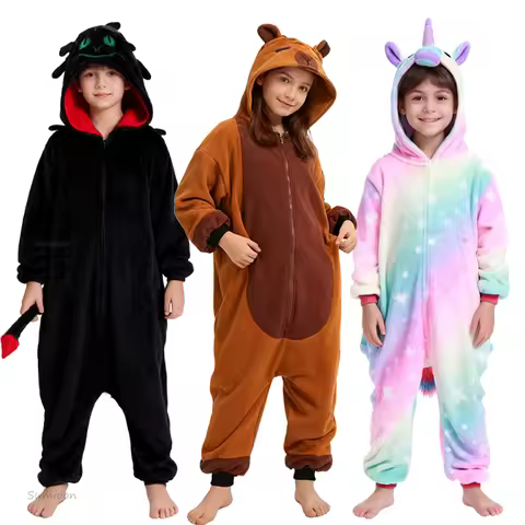 Kids Children Pajamas How to train your dragon Onesies Girls Boys Animal Cartoon Cosplay Costumes Fo