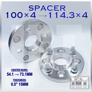 2 PCs 15mm Spacer Convert Alza Vios Axia Bezza Myvi Kereta PCD 4x100 to 4x114.3 Wheel Tayar Tire Mod