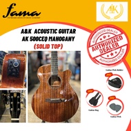 [FAMA]A&K Acoustic Guitar AK-500 CEQ (Solid Top) MAHOGANY EQ Guitar