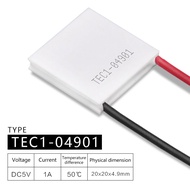 เทอร์โมอิเล็กทริกเย็น TEC1-04901 TEC1-04902 Peltier DIY 20*20มม. 5V 1A/2A ใหม่ของเครื่องทำความเย็นเซมิคอนดักเตอร์