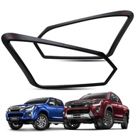Headlight Cover Red Logo 2/4 Door Model Matte Black For Isuzu D-Max 1.9 Blue Power 4x2 4x4 Facelift 