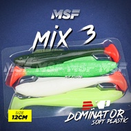 [MSF] EXP Dominator Soft Plastic | 8CM 12CM | Bearing TPE Toman Haruan Paddle Tail Killer SP | Ready