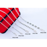 S925 Genuine Silver Necklacet (Sterling Silver) "Simple Flat Cable Chain Plain" 純銀項鏈 (Rantai Leher Perak) 閃o鏈(POLO) PLN