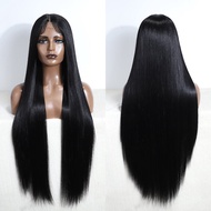 วิกผมสังเคราะห์ลูกไม้ด้านหน้าด้านหน้าสําหรับผู้หญิงผมตรงวิกผมลูกไม้สังเคราะห์ 36 นิ้วOmbreยาวคอสเพลย