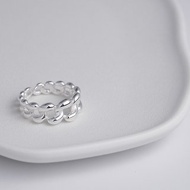 Daily純銀系列-鎖鏈調節戒 純銀戒指 日常穿搭 925 粗戒指 可調式