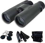 10x42 HD Binoculars for Adults, High Power Binoculars with Bright and Large View, Lightweight Waterproof Binoculars for Bird Watching Sightseeing Outdoor Sports Travel, Black