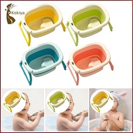 [kokiya] Foldable Baby Bath Tub Thermometer 64x45x33cm with No Slip Feet Baby Bathtub