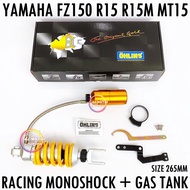 YAMAHA FZ150 R15 MT15 R15M MONOSHOCK GAS 265MM ABSORBER SUSPENSION FZ-150 MT-15 V4 GANTUNG REAR MONO