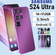 สมาร์ทโฟน S24 Ultra+5G ใหม่ล่าสุด มือถือราคาถูกๆ สมาร์ทโฟน 16GB RAM + 256GB ROM Bluetooth โทรศัพท์มือถือ โปรโมชัน HD กล้อง android Gaming ราคาถูก HP Dual SIM D