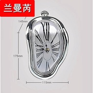 Creative Home Table Corner Twisted Clock Melting Clock Table Corner Decorative Clock Roman Numeral C