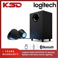 Logitech G560 Gaming Desktop PC Speakers, with Lightsync RGB Lighting, Subwoofer, Bluetooth, and USB