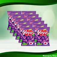 เยลลี่องุ่น โยโย่ 15 กรัม x 12 ชิ้น Grape Jelly Yoyo วุ้น ขนมหวาน เจลลาติน เจลลี่