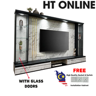 HT ONLINE 8ft Modern TV Cabinet Wall Mounted Tv Cabinet Hall Cabinet Hanging Tv Cabinet Living Room 