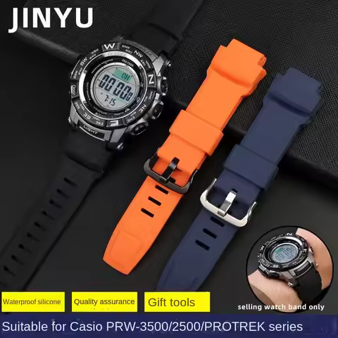 Silicone Watch Strap 18mm for Casio G-shock Watchband Protrek PRG-500 510 550 280 250 PRG-260 270 50