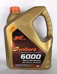 4 LITER BHP 10W40 SEMI SYNTHETIC ENGINE OIL SYNGARD 6000 API:SN/CF 4L. BHP 10W-40