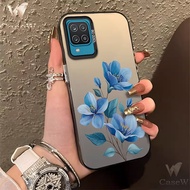 Phone Case For Samsung A12/M12/F12/A12/A22/A22/A22S/M32/M22/F22/F42 4G 5G with Art illustration blue