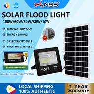 NSS Solar Panel FloodLight 100W/60W/50W/30W/10W Waterproof Outdoor Solar Street Light Remote Control