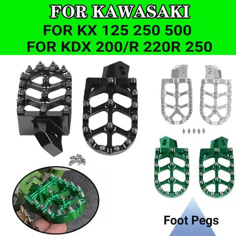 Motorcycle Footpegs Footrest Foot Pegs For Kawasaki KDX200 KDX220R KDX250 KX125 KX250 KX500 KDX 200 