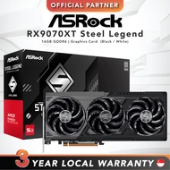 [FAST SHIP] ASRock RX9070XT Steel Legend | 16GB GDDR6 | Graphics Card (Black)