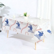 3pcs, 137*274CM/53.94*107.87IN Baseball Theme Disposable Tablecloth Tableskirting, Suitable For Vari