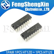 100% New 1PAIR 1PCS HT12D + 1PCS HT12E HT-12D+HT-12E DIP-18 IC