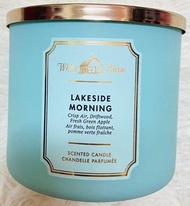 3-Wick Scented Candle w/Essential Oils - 14.5 oz - Lakeside Morning (Crisp Autumn Air, White Driftwo