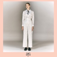 [asv pf24] Elysia Floral Pants กางเกงผู้หญิง ขายาว ทรงตรง แต่งกระเป๋าข้างและกระดุมข้าง ผ้าแจ็คการ์ดท