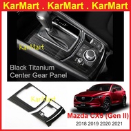 Mazda CX-5 CX5 2017 - 2025 Central Gear Panel Frame Cover Window Switch Panel Black Titanium Protect