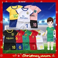 【Neil baby】Kids Boys Sets Short Sleeve T-shirt+Short Pants Football Jersey Summer 1 Set Toddler Summ