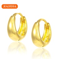 24K Saudi Gold Nasasangla pawnable 100% Original Gold hoop earring for women gift