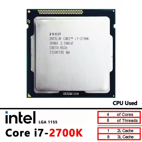 Intel Core i7-2700K i7 2700K 3.5 GHz Used Quad-Core CPU 8M 95W LGA 1155