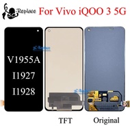 AMOLED / TFT Black 6.44 Inch For Vivo iQOO 3 5G V1955A I1927 I1928 LCD Display Screen Touch Panel Di