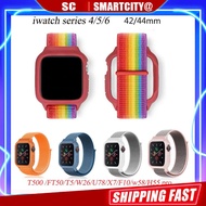 SC Smart Watch T500 W26 FT50 T5 Apple Watch Case+Nylon Strap Iwatch Series 6 5 4 44mm