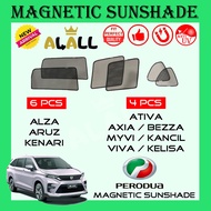 Perodua Axia 2023 Ativa Myvi  Bezza Alza Viva Aruz Kancil Lagi Best Magnetic Sunshade Window Shade I