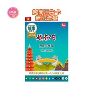 Bm越南原生卡【7日無限流量】 4G/5G高速無限數據咭 上網咭 旅行電話咭 Data Sim咭