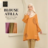 ATILLA LONG BLOUSE MUSLIMAH BLOUSE IRONLESS MUSLIMAH LONG BLOUSE PLUS SIZE BLOUSE LABUH