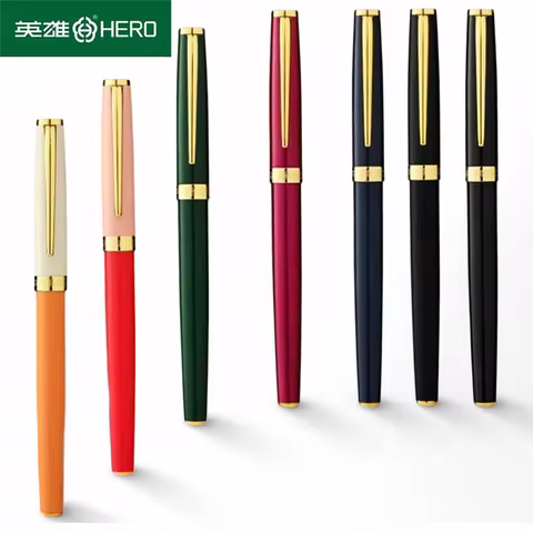 Hero Brand Pen P108 Colorful 0.5mm Iridium Gold Nib Student-Specific Writing Practice High-Value Kid
