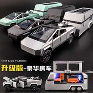 Children Toy Car Tesla Pickup Model RV Alloy Simulation Car Model Car Toy Boy
