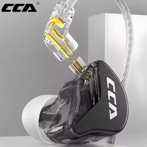 CCA CRA in Ear Monitor Headphones Ultra-Thin Diaphragm Dynamic Driver IEM Earphones Clear Sound & De