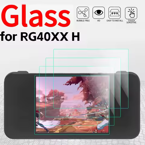 For Anbernic RG40XX H/RG35XX H Gaming Console Screen Protector Film HD Clear Tempered Glass Game Acc