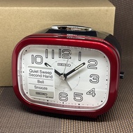 [TimeYourTime] Seiko Clock QHK060R Quiet Sweep Silent Movement Bell Alarm Light Alarm Clock QHK060