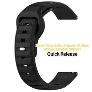 Ysb 22mm Seiko 5 Sports Watch Strap 42.5mm SRPD85 SRPD89 SRPD81 quick release Silicone Strap